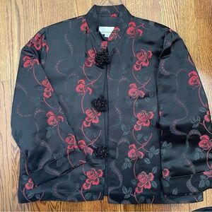 Caroline Rose Black/Red Jacket Vintage Size Medium